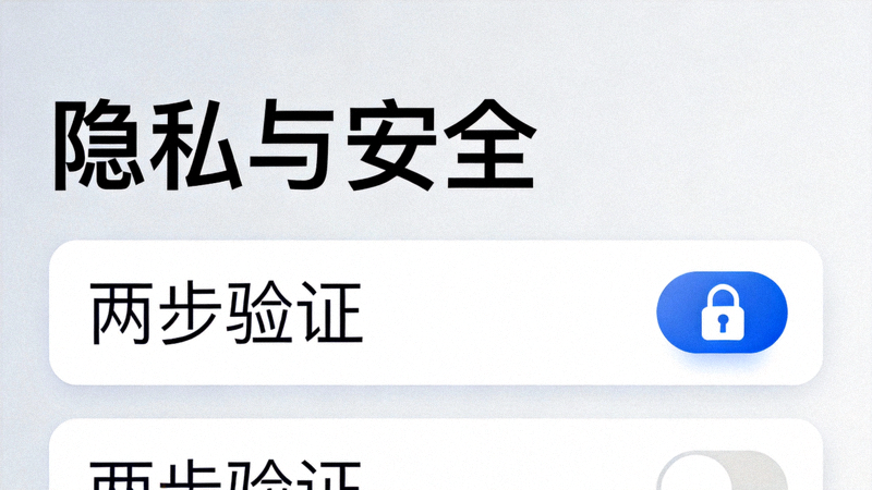 Telegram隐私与安全设置页面截图 - 找到两步验证选项