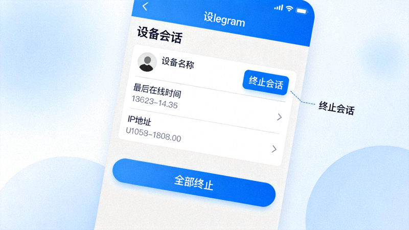 Telegram终止特定设备会话的操作界面截图