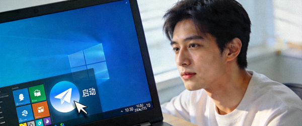 在Windows开始菜单或桌面上找到Telegram图标并启动