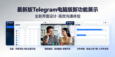 最新版Telegram电脑版新功能展示 - 主题、视频通话、文件传输等特性